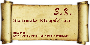 Steinmetz Kleopátra névjegykártya